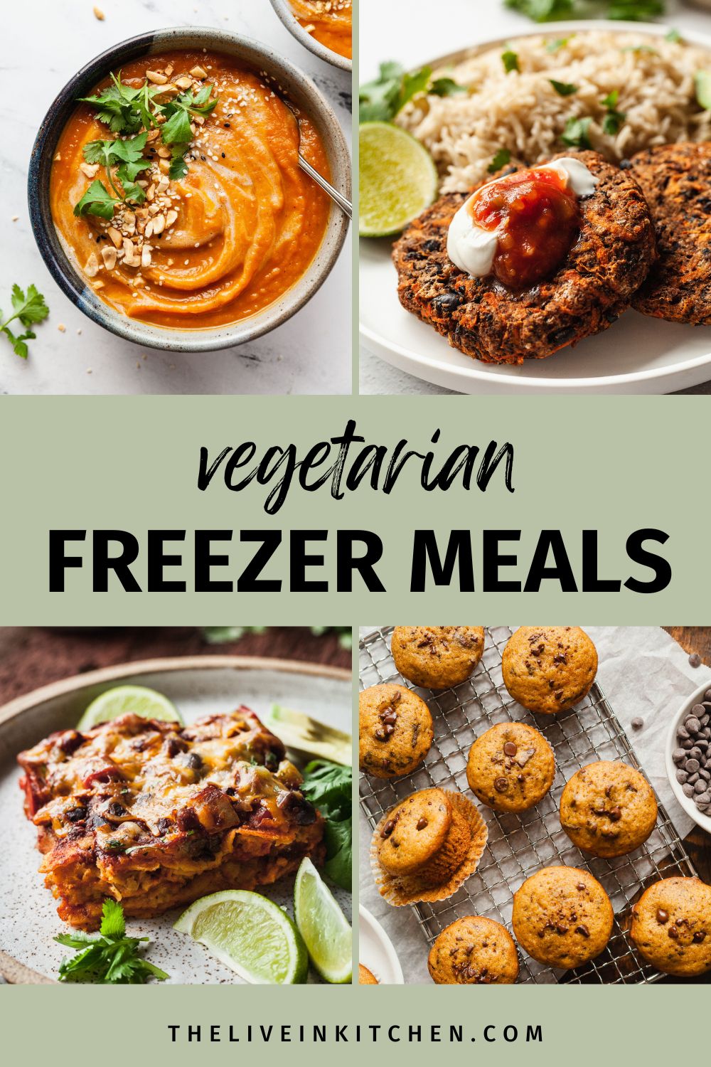 Vegetarian Freezer Meals - Freeze Ahead Meal Plan - The Live-In Kitchen