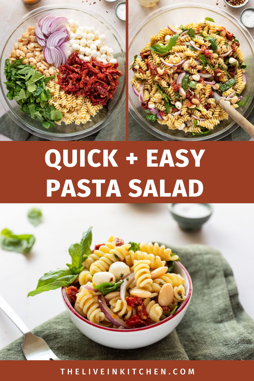 Sun Dried Tomato Pasta Salad - The Live-In Kitchen