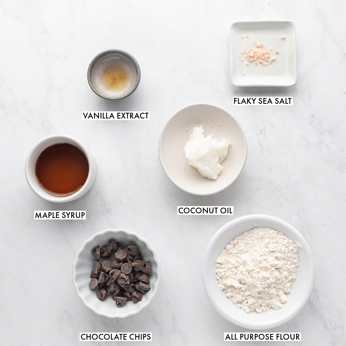 Ingredients used to make vegan cookie mug cake.