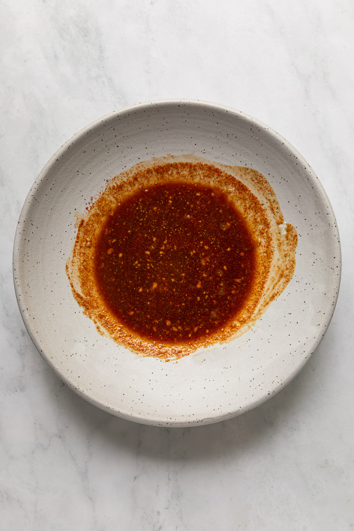 Tofu nugget marinade in a bowl.