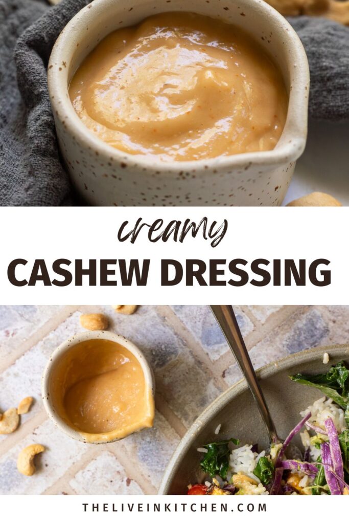 Creamy Cashew Salad Dressing - The Live-In Kitchen