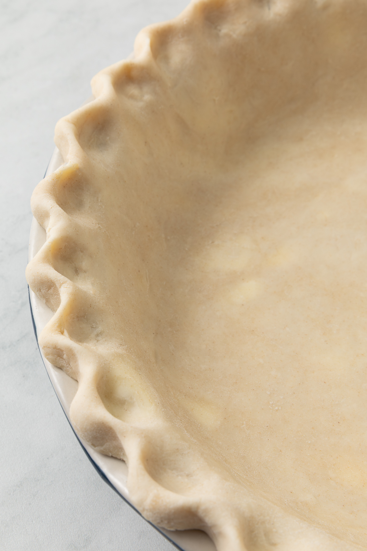 a fluted pie crust.